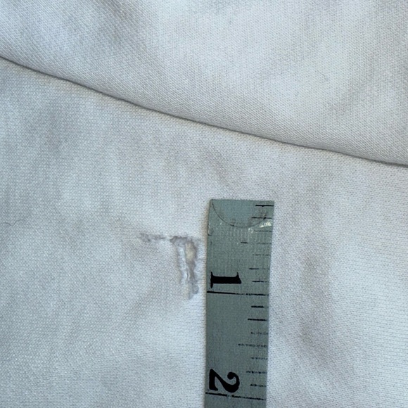 Nike White Hoodie with Black Embroidered Logo Men’s M Good Condition with Hole - Picture 7 of 11